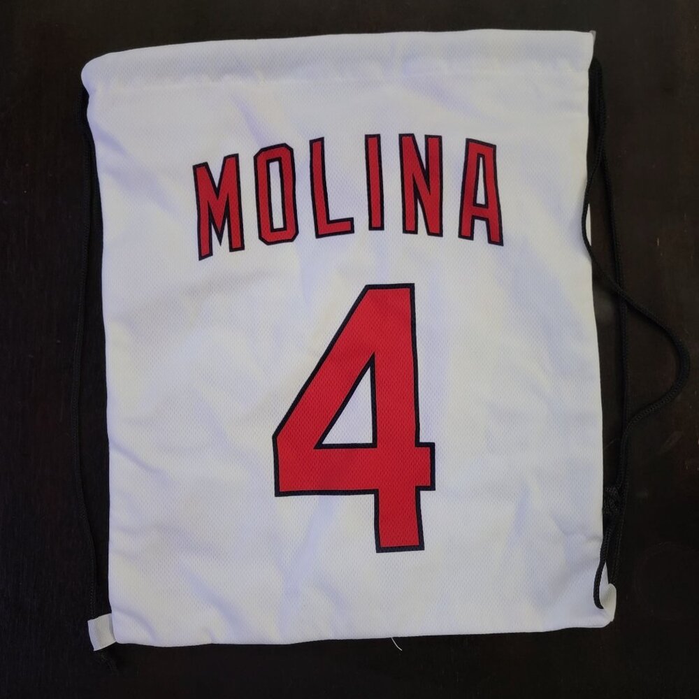 St. Louis Cardinals Yadier Molina Drawstring Backpack - Picture 2 of 2